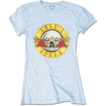 Guns N' Roses - Classic Bullet Logo Womens X-Large T-Shirt - Blue