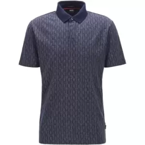 Boss Boss Pitton Short Sleeve Polo Shirt Mens - Blue