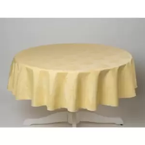 Damask Rose Tablecloth 70 Rectangle For Dining Table Easycare - Lemon