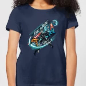 Aquaman Fight for Justice Womens T-Shirt - Navy - M