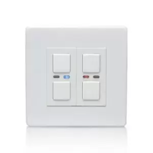 Lightwaverf White Flat Screwless Dimmer Switch