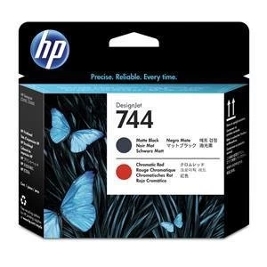 HP 744 Matte Black and Chromatic Red Printead Cartridge