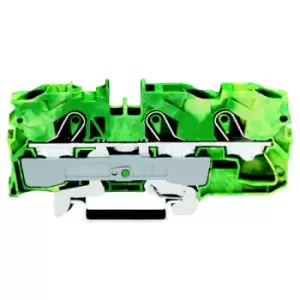 Wago 2010-1307 3 Conductor Ground Terminal Block Green-yellow