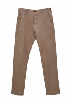 Mens French Connection Strech Cotton Suit Trousers Brown