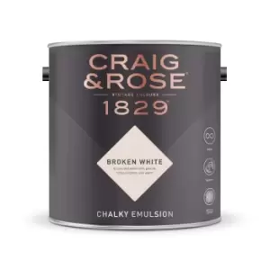 Craig & Rose Chalky Emulsion Broken White - 5L