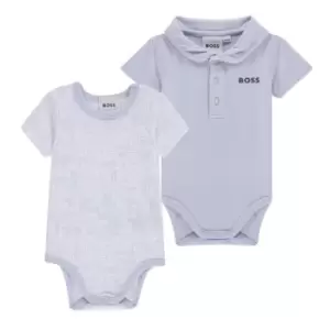 Boss 2 Pack Baby Bodysuit - Blue