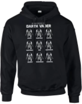 Star Wars Many Faces Of Darth Vader Pullover Hoodie - Black - M