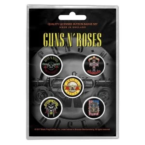 Guns N' Roses - Bullet Logo Button Badge Pack