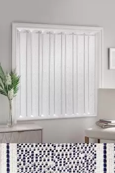 White Plain Textured Voile Louvre Vertical Pleated Window Blind Panel