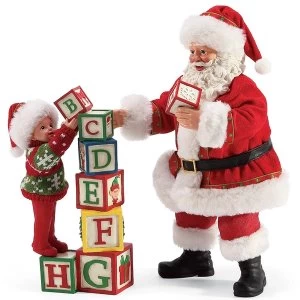 Building Blocks Santa Figurine