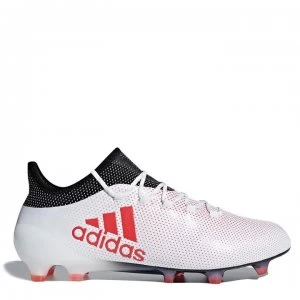 adidas X 17.1 FG Football Boots - White/Coral/Blk