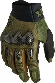 FOX Bomber CE Motocross Gloves, black-green, Size 4XL, black-green, Size 4XL