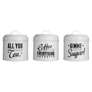 Premier Housewares Pun & Games Canisters - Set of 3