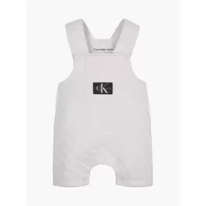 Calvin Klein Jeans Monogram Quilted Dungaree - Grey