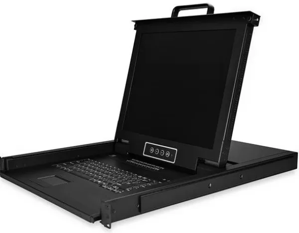 StarTech.com 1U 16-Port Rackmount KVM Console and Switch (Black)