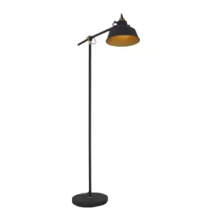 Nove Task Floor Lamp Black Matt, Gold