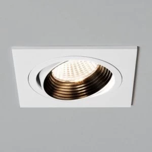 LED Tiltable Square Recessed Spotlight Matt White, Fire Rated