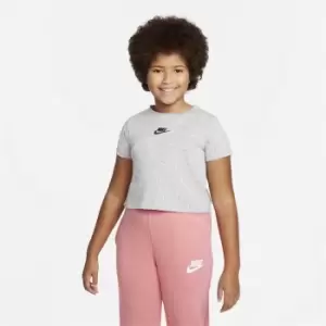 Nike Sportswear Big Kids (Girls') T-Shirt - Grey