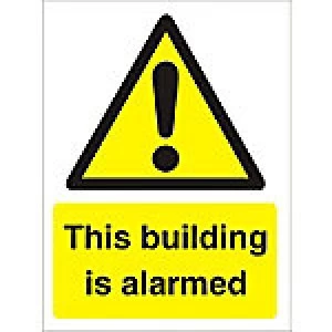 Warning Sign Building Alarmed Plastic 40 x 30 cm