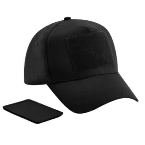 Beechfield Unisex Adult Removable Patch Baseball Cap (One Size) (Black)