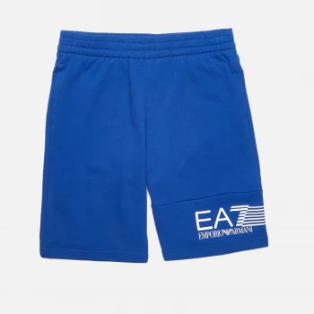 Emporio Armani EA7 7 Lines Logo Bermuda Shorts Blue Size 12 Years Boys