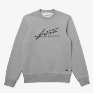 Signature Logo Print Sweatshirt in Cotton Mix with Crew Neck