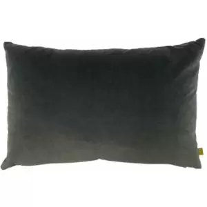 Furn - Contra Geometric Texture Velvet Cushion Cover, Steel, 40 x 60 Cm