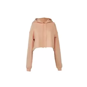 Bella + Canvas Ladies Cropped Hoodie (XL) (Peach)