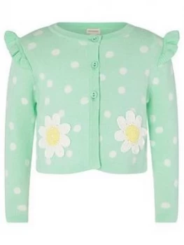 Monsoon Baby Girls Daisy Cardigan - Turquoise