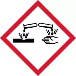 GHS Corrosive Symbol Label - SAV (100 x 100mm)