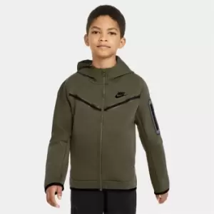 Nike Sportswear Tech Fleece Big Kids (Boys') Full-Zip Hoodie - Green