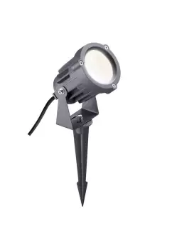 Spike Light, 1 x 15W LED, 3000K, 1050lm, 30 Degree, IP65, Grey, Black