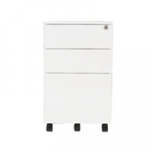 Jemini Mobile Steel 3 Drawer Pedestal White KF74156