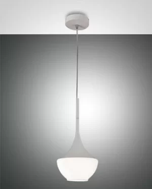 Apollo Dome Pendant Ceiling Lights White Glass, E27