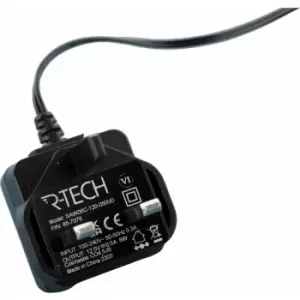 R-TECH 857076 AC/DC Adapter 12vdc 500mA UK Plug Top