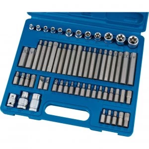 Draper Expert 61 Piece Combination Drive Mechanics Torx Socket and Bit Set Combination