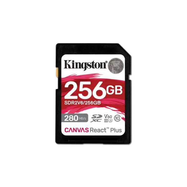 Kingston Canvas React Plus 256GB SDXC Memory Card SDR2V6/256GB