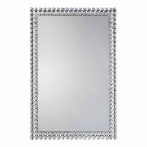 Crossland Grove Stallon Rectangle Silver Wall Mirror 900X600Mm