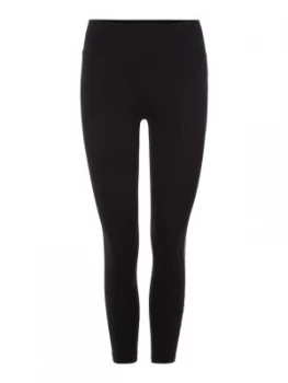 DKNY Mid Rise Legging With Rhinstone Logo Pan Black