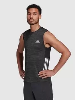 adidas Hi Visibility Tank, Black/Grey, Size S, Men