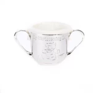 Silverplated Engravable My Christening Cup