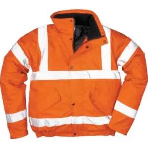 RT32 Hi-vis XL Rail Industry Orange Bomber Jacket