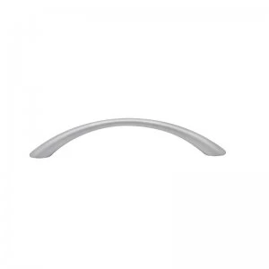 Wickes Tapered Bow Door Handle - Satin Nickel Plastic 96mm Pack of 2