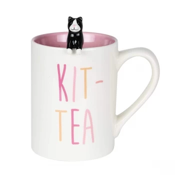 Kit-Tea Mug with Sculpted Spoon Set