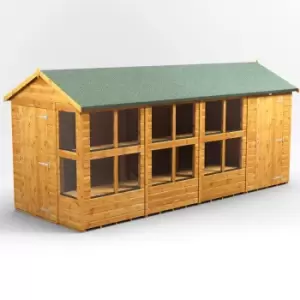 16X6 Power Apex Potting Shed Combi Including 4ft Side Store