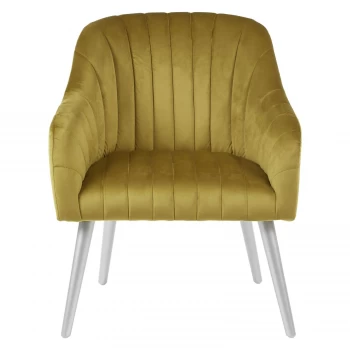 Louxor Fabric Armchair - Mustard