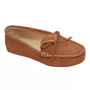 Eastern Counties Leather Womens/Ladies Suede Moccasins (3 UK) (Chestnut)