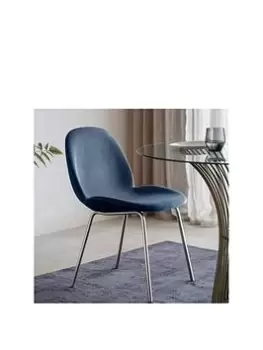 Hometown Interiors Pair Of Cruzon Chairs Petrol - Blue Velvet