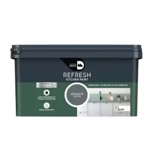 Maison Deco Refresh Kitchen Cupboards, Worktops & Splashbacks Paint Graphite - 2L