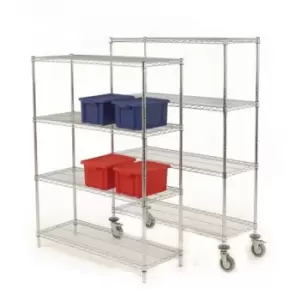 Slingsby J631836MOB - Economy Wire Shelving Units Mobile Shelving Unit 457 x 914